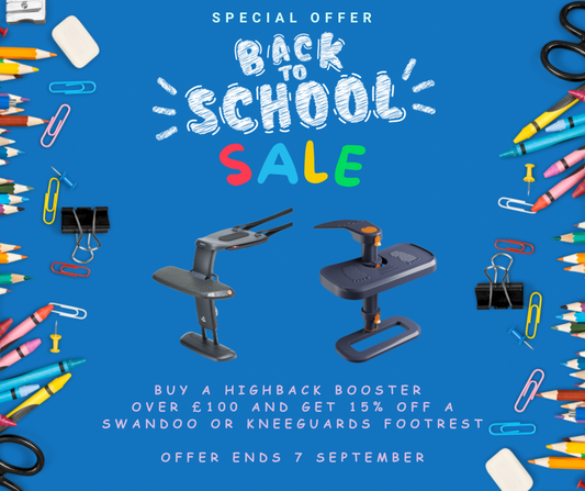 Back to School Offer: Save 15% on Footrests with Any Highback Booster Over £100