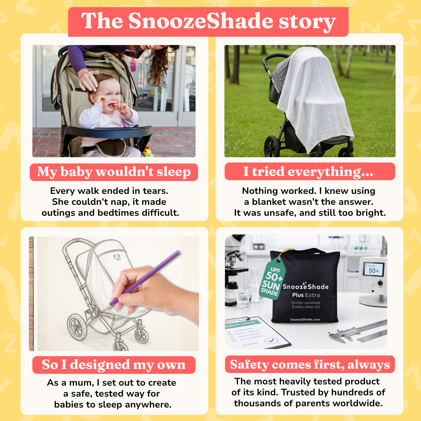 SnoozeShade Plus Extra - Stroller & Buggy Sun & Sleep Shade