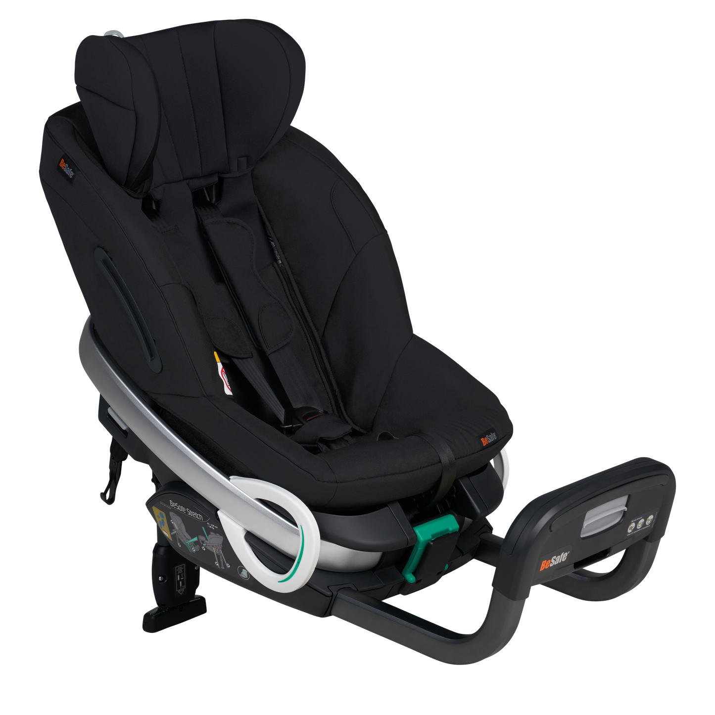 BeSafe Stretch Fresh Black Cab Carseat Carseats Car Seat Front Angled View