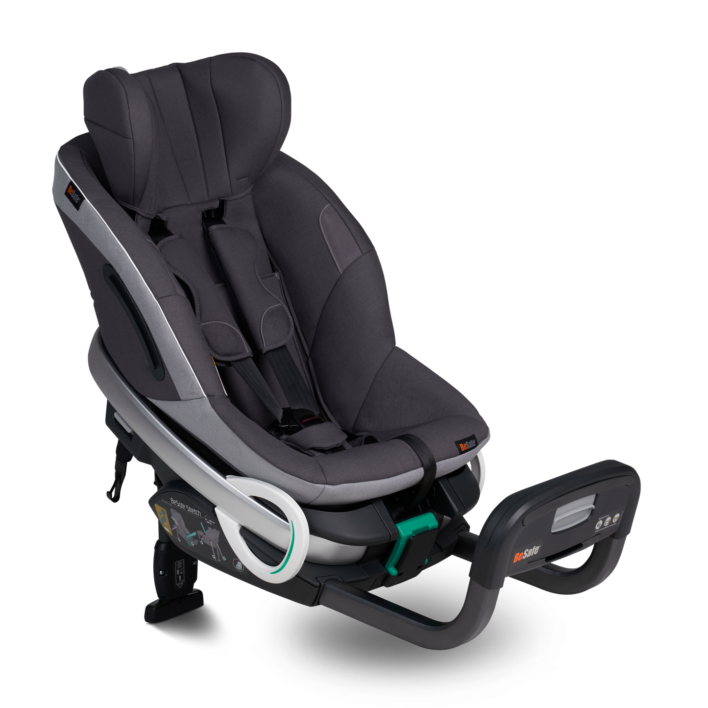 BeSafe Stretch Metallic Melange Carseat Carseats Car Seat Front Angled View