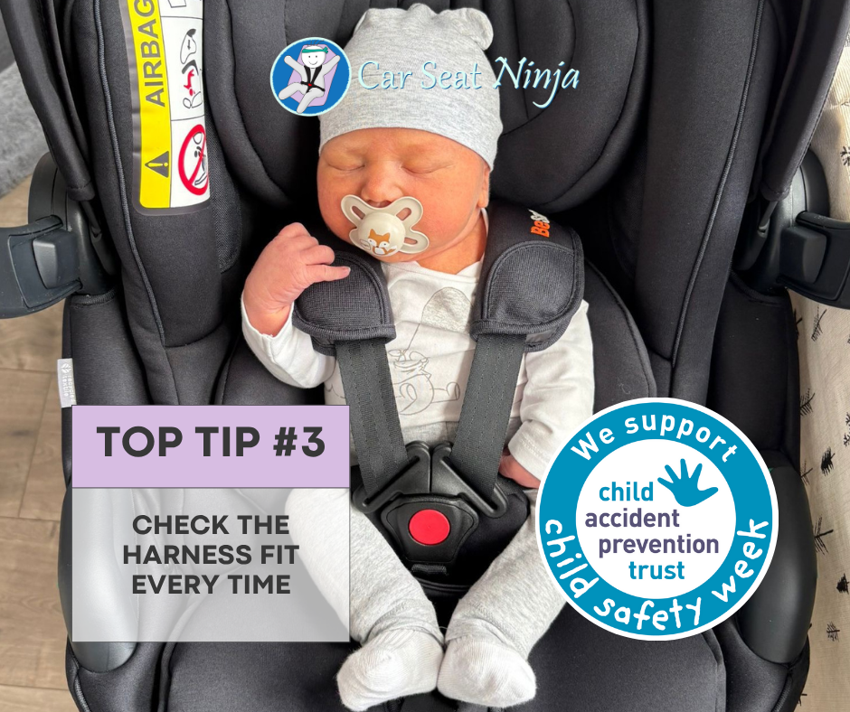 Child Safety Week Top Tip #3: Check the Harness Fit Every Time