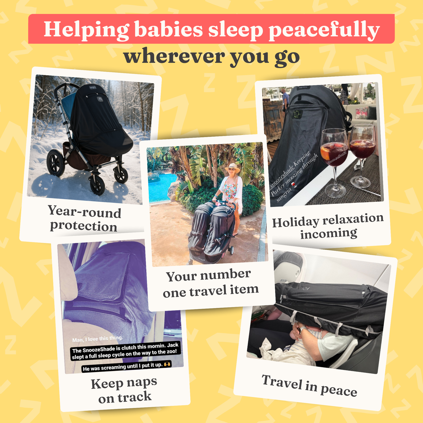 SnoozeShade Plus Extra - Stroller & Buggy Sun & Sleep Shade