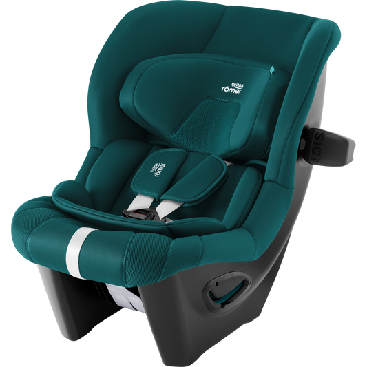 Britax MaxSafe Pro Carseat Carseats Carseat ERF Front Angled View Atlantic Green