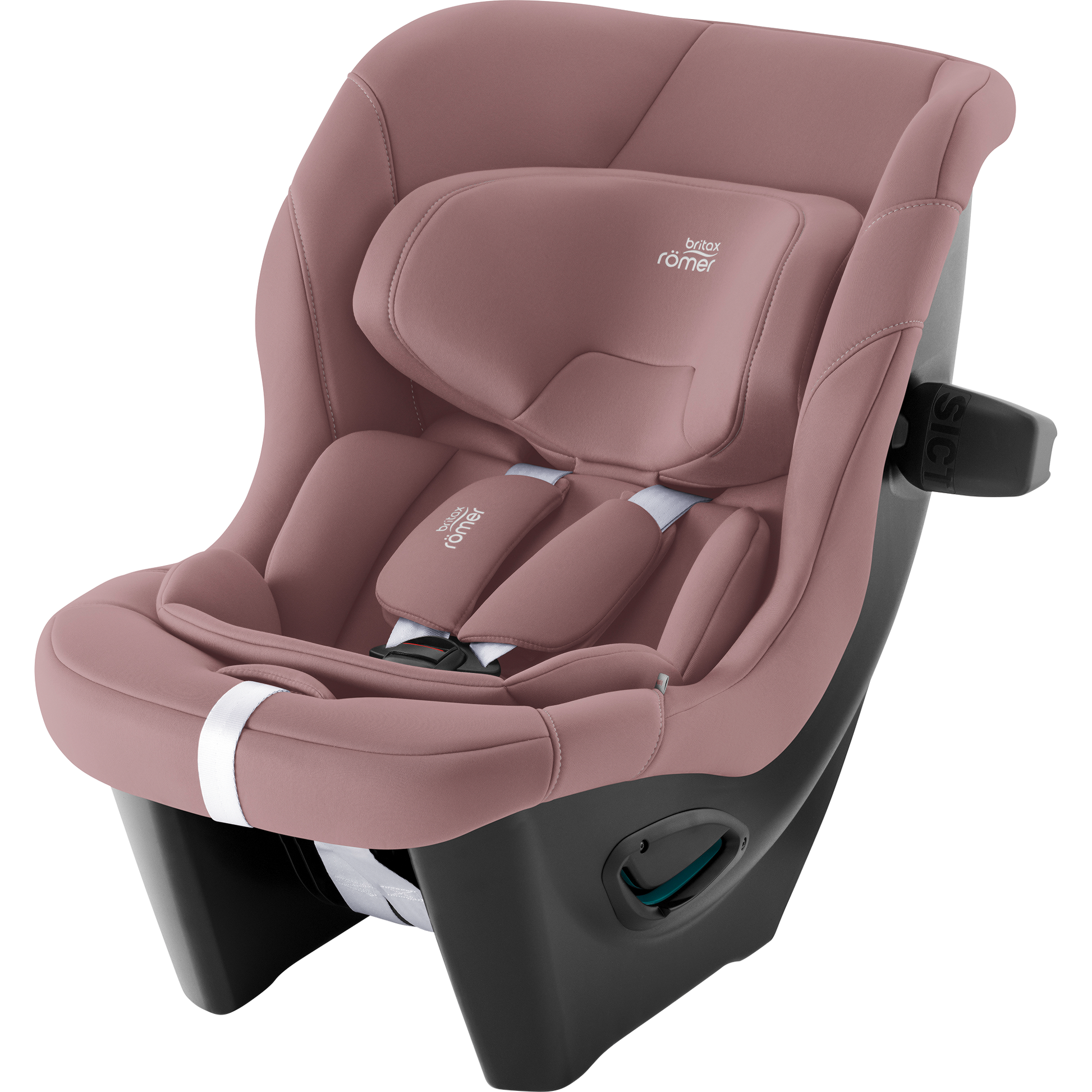 Britax MaxSafe Pro Carseat Carseats Carseat ERF Front Angled View Dusty Rose