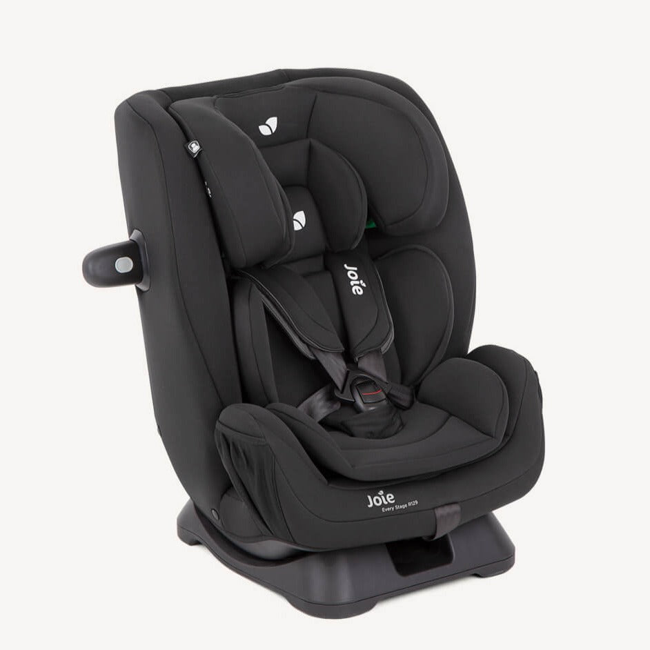 Joie Everystage R129 Front Angled View Shale Belted Reclines